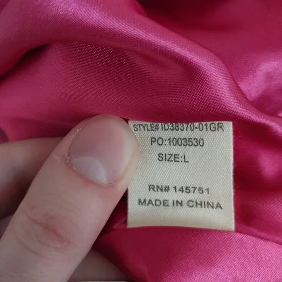 Pink Lily Faux Leather Double Breasted Jacket Blazer New Without Tag Size Large - Picture 9 of 10